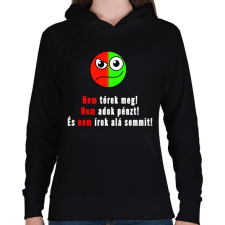 PRINTFASHION 3 nem minta - Női kapucnis pulóver - Fekete női pulóver, kardigán