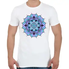 PRINTFASHION 3D mandala - Férfi póló - Fehér férfi póló