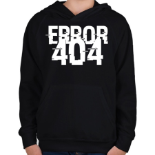 PRINTFASHION 404-es hiba - Gyerek kapucnis pulóver - Fekete gyerek pulóver, kardigán