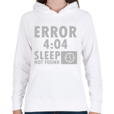 PRINTFASHION 404 - Sleep not Found - Női kapucnis pulóver - Fehér női pulóver, kardigán