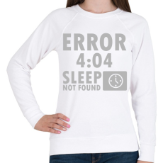 PRINTFASHION 404 - Sleep not Found - Női pulóver - Fehér