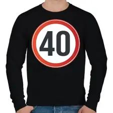 PRINTFASHION 40-es tábla - Férfi pulóver - Fekete férfi pulóver, kardigán