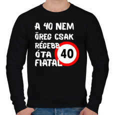 PRINTFASHION 40 éves F.  - Férfi pulóver - Fekete