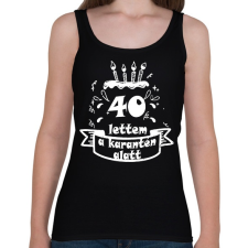 PRINTFASHION 40 lettem - Női atléta - Fekete női trikó