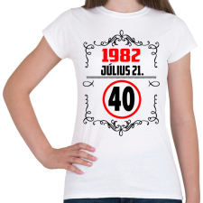 PRINTFASHION 40 születésnap évszámmal - Női póló - Fehér női póló