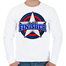 PRINTFASHION 42.2 KM FINISHER 2 - Férfi pulóver - Fehér férfi pulóver, kardigán