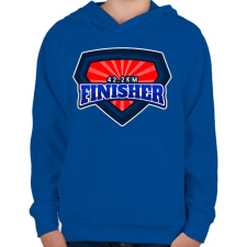 PRINTFASHION 42.2 KM FINISHER - Gyerek kapucnis pulóver - Királykék gyerek pulóver, kardigán