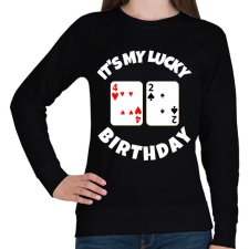 PRINTFASHION 42 POKER SZÜLINAP - Női pulóver - Fekete női pulóver, kardigán