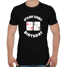PRINTFASHION 43 POKER SZÜLINAP - Férfi póló - Fekete férfi póló
