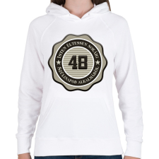 PRINTFASHION 48 - Női kapucnis pulóver - Fehér női pulóver, kardigán