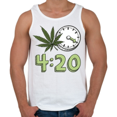 PRINTFASHION 4:20 Cannabis for men - Férfi atléta - Fehér