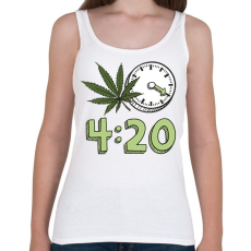PRINTFASHION 4:20 Cannabis for men - Női atléta - Fehér