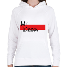 PRINTFASHION 4. testvér - Mic Drop. - Női kapucnis pulóver - Fehér