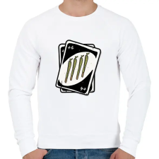 PRINTFASHION +4 zöld UNO - Férfi pulóver - Fehér férfi pulóver, kardigán