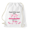 PRINTFASHION 50 (225) szülinap dec - Sportzsák, Tornazsák - Fehér