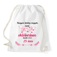 PRINTFASHION 50. (225) szülinap okt - Sportzsák, Tornazsák - Fehér tornazsák