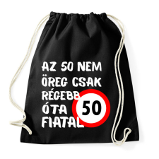 PRINTFASHION 50 éves Fehér. - Sportzsák, Tornazsák - Fekete tornazsák