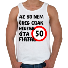 PRINTFASHION 50 éves Fekete. - Férfi atléta - Fehér atléta, trikó