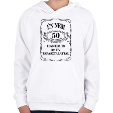 PRINTFASHION 50 éves - Gyerek kapucnis pulóver - Fehér gyerek pulóver, kardigán