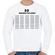 PRINTFASHION 50 shades of grey - Férfi pulóver - Fehér