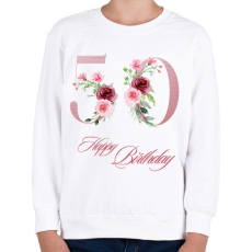 PRINTFASHION 50 szülinap betűs - Gyerek pulóver - Fehér