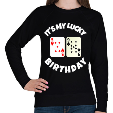 PRINTFASHION 59 POKER SZÜLINAP - Női pulóver - Fekete női pulóver, kardigán