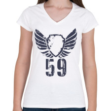 PRINTFASHION 59gbl.png - Női V-nyakú póló - Fehér női póló