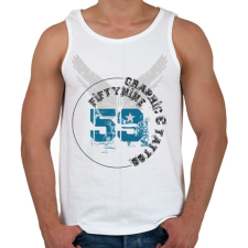 PRINTFASHION 59t&g-01.png - Férfi atléta - Fehér atléta, trikó