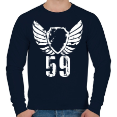 PRINTFASHION 59wh.png - Férfi pulóver - Sötétkék