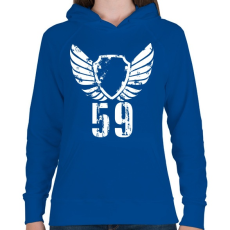 PRINTFASHION 59wh.png - Női kapucnis pulóver - Királykék