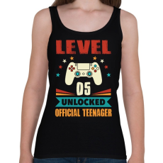 PRINTFASHION 5 éves gamer - Női atléta - Fekete