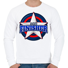 PRINTFASHION 5 KM FINISHER 2 - Férfi pulóver - Fehér férfi pulóver, kardigán