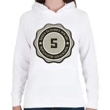 PRINTFASHION 5 - Női kapucnis pulóver - Fehér női pulóver, kardigán