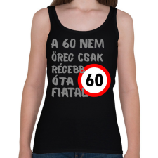 PRINTFASHION 60 éves Szürke. - Női atléta - Fekete női trikó