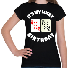 PRINTFASHION 60 POKER SZÜLINAP - Női póló - Fekete