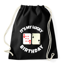 PRINTFASHION 61 POKER SZÜLINAP - Sportzsák, Tornazsák - Fekete tornazsák