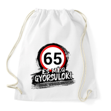PRINTFASHION 65 és még gyorsulok - Sportzsák, Tornazsák - Fehér tornazsák