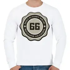 PRINTFASHION 66 - Férfi pulóver - Fehér férfi pulóver, kardigán