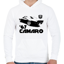 PRINTFASHION '67 Camaro - Férfi kapucnis pulóver - Fehér férfi pulóver, kardigán