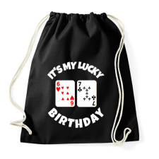 PRINTFASHION 67 POKER SZÜLINAP - Sportzsák, Tornazsák - Fekete tornazsák