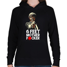 PRINTFASHION 6 feet - Női kapucnis pulóver - Fekete női pulóver, kardigán