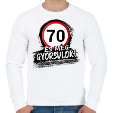 PRINTFASHION 70 és még gyorsulok - Férfi pulóver - Fehér férfi pulóver, kardigán