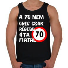 PRINTFASHION 70 éves Fehér. - Férfi atléta - Fekete