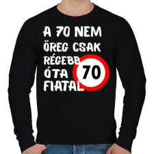 PRINTFASHION 70 éves Fehér. - Férfi pulóver - Fekete férfi pulóver, kardigán