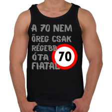 PRINTFASHION 70 éves Szürke. - Férfi atléta - Fekete atléta, trikó