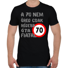 PRINTFASHION 70 éves Szürke. - Férfi póló - Fekete férfi póló