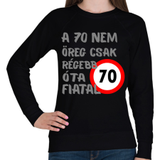 PRINTFASHION 70 éves Szürke. - Női pulóver - Fekete női pulóver, kardigán