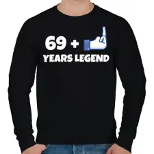 PRINTFASHION 70. SZÜLINAP - Férfi pulóver - Fekete férfi pulóver, kardigán