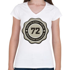 PRINTFASHION 72 - Női V-nyakú póló - Fehér