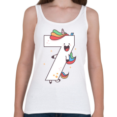 PRINTFASHION 7 éves unikornis - Női atléta - Fehér